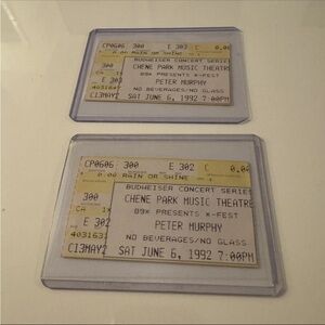Vintage 1992 Peter Murphy Ticket Stub Detroit Concert Tour Bauhaus 90s Goth Rock